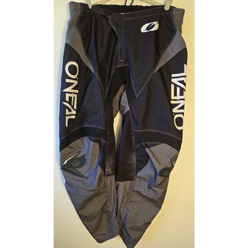 O'Neal Tapered Element Trail Pant Black Gray White Sz 38 Mens Moto